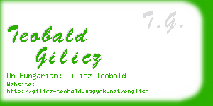 teobald gilicz business card